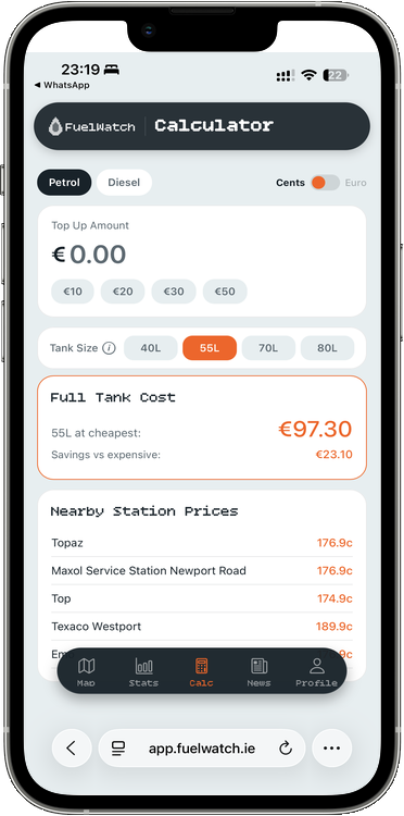 Fuel cost calculator